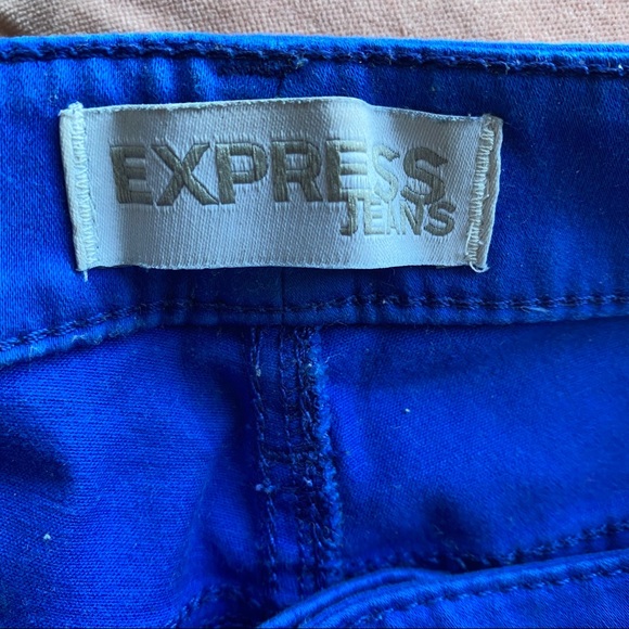 Express bright blue skinny jeans - Picture 5 of 6